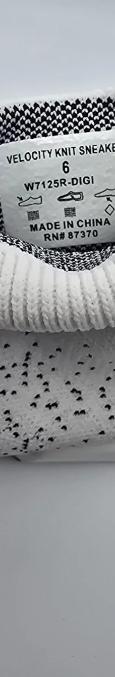 ALO Yoga Women's Sock-Style Sneakers in White and Black Speckle